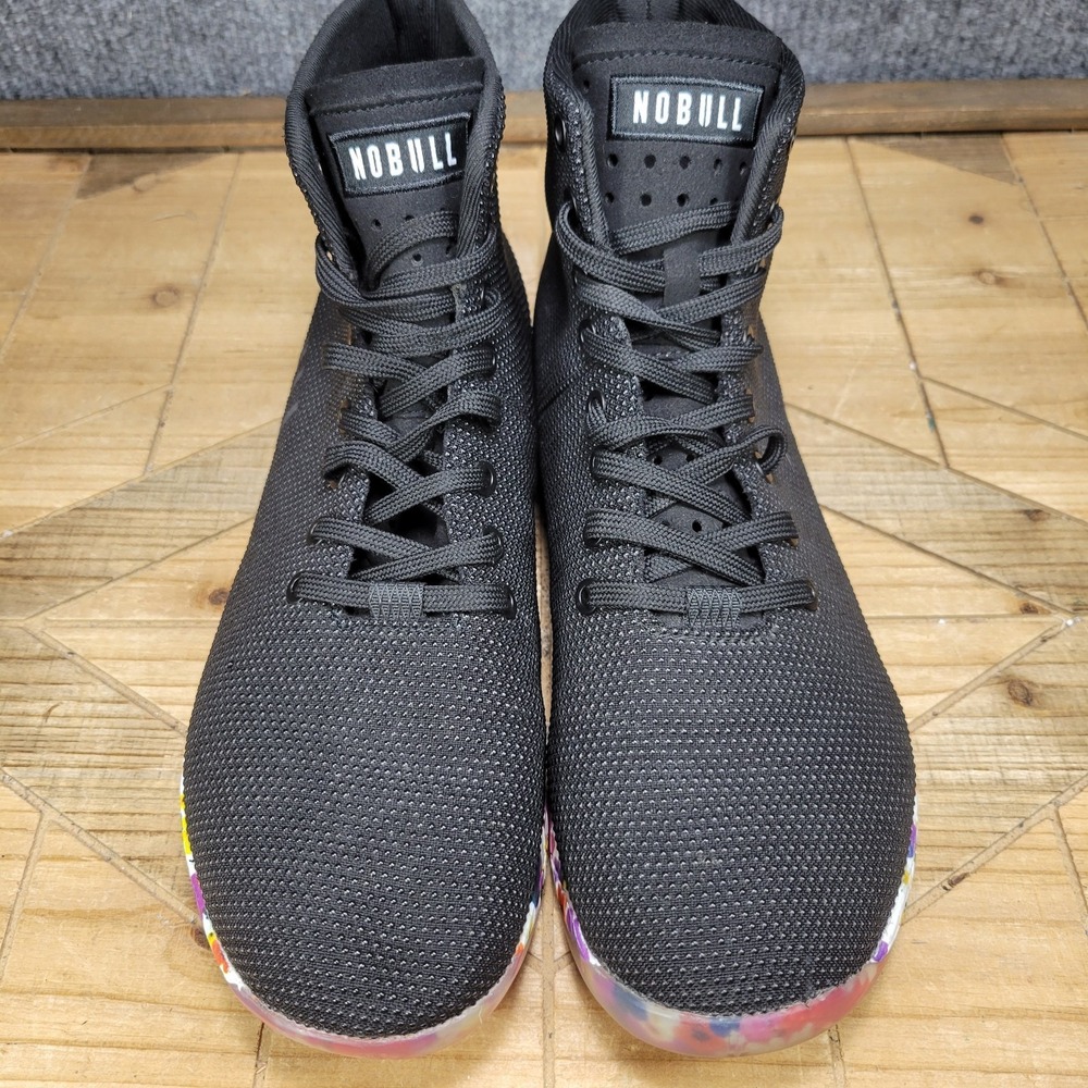 NOBULL Outwork High-Top Trainer Black Daisy Floral Men's Size 10 Rare CrossFit - Picture 3 of 13
